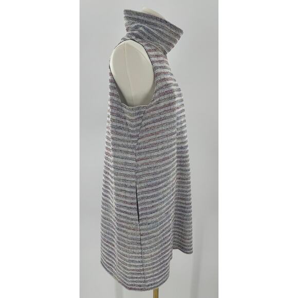 Anthropologie Akemi + Kin Dress Mock Turtleneck Sleeveless Woven Stripe Small - Picture 5 of 12